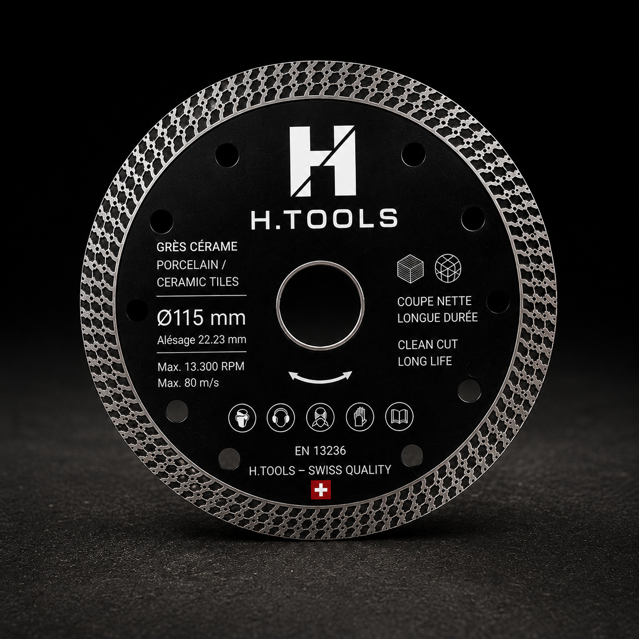 H.tools BlackCut Pro Ø115 mm – Disque Diamant Premium Grès Cérame