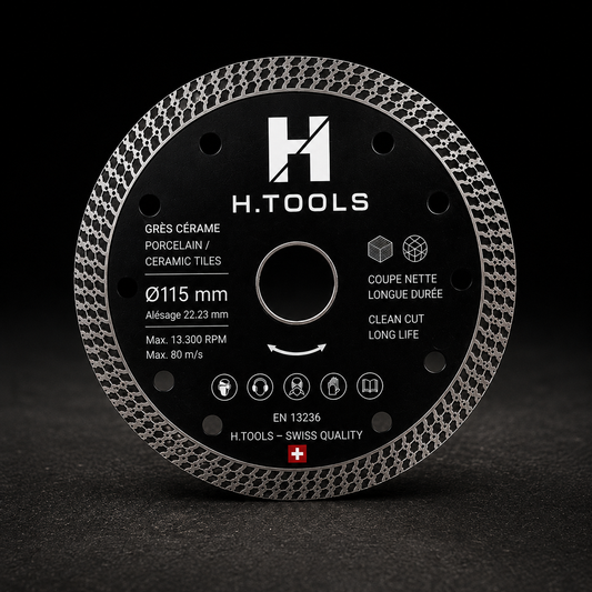 H.tools BlackCut Pro Ø115 mm – Disque Diamant Premium Grès Cérame